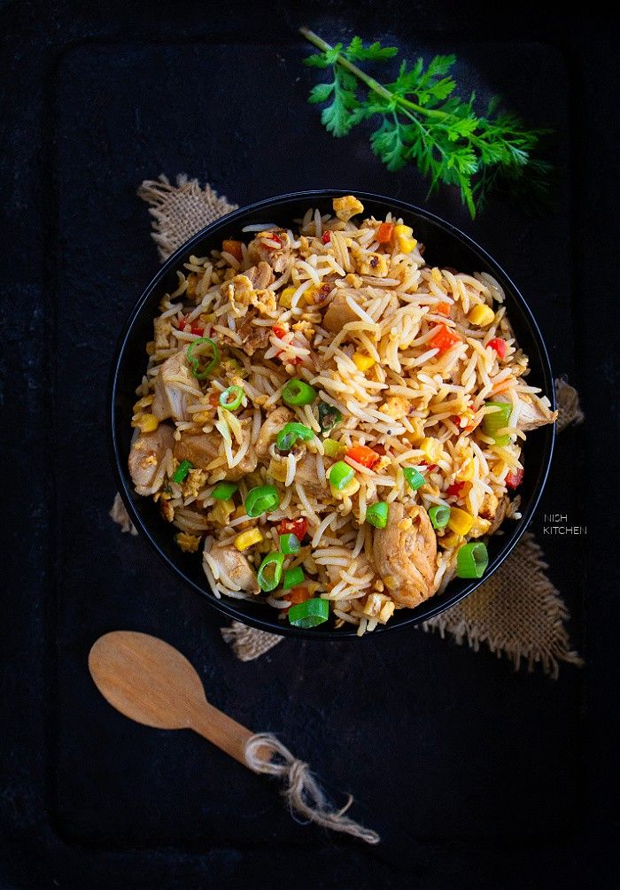 Teriyaki Fried Rice _ Video - NISH KITCHEN